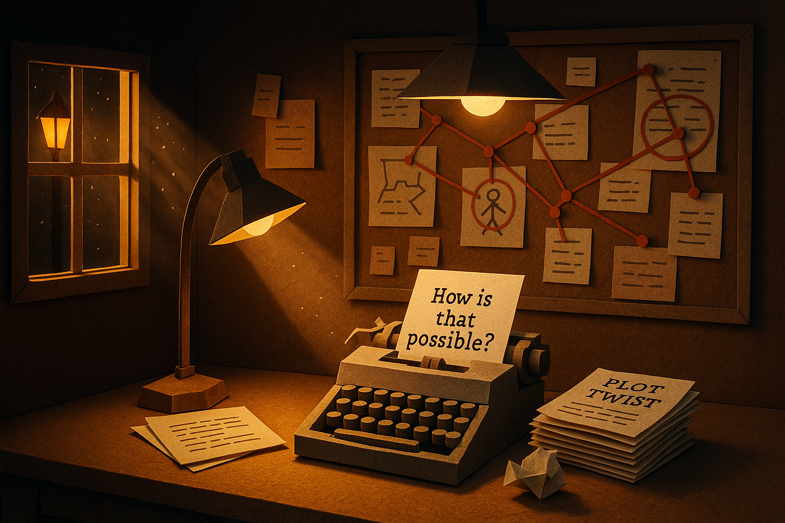 Breadcrumbs and Curveballs – Designing Mysteries with AI